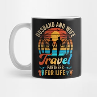Husband And Wife Travel Partners For Life Beach Traveling Mug